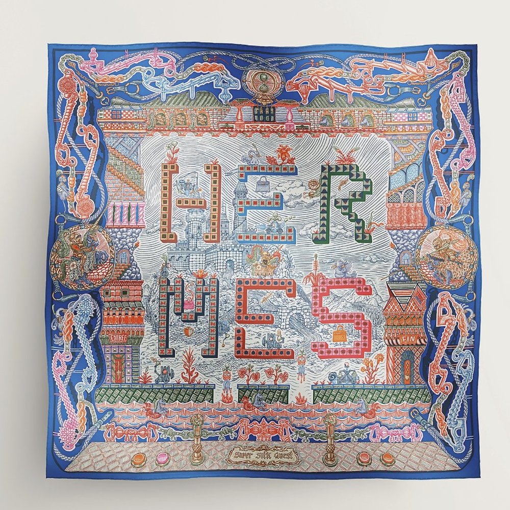 Hermes Super Silk Quest scarf 90